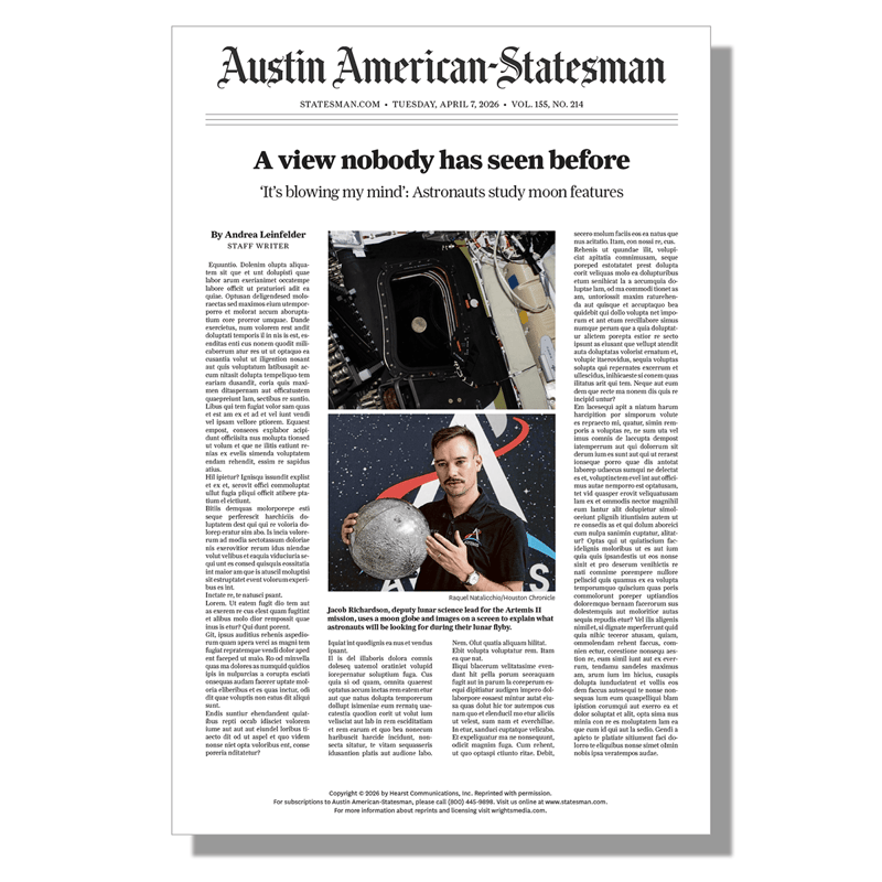 Austin American-Statesman Unframed Article