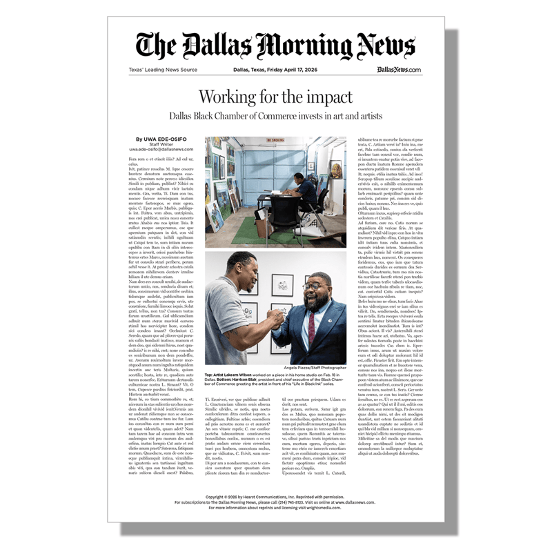 Unframed Article of The Dallas Morning News