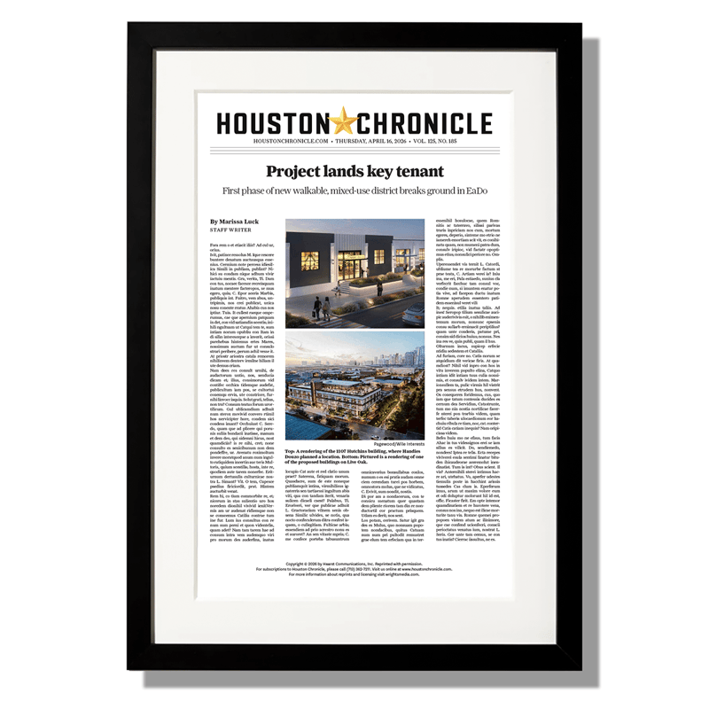 Houston Chronicle Framed Article product